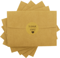 13x18 Kartpostal - "Teşekkür Ederiz" Etiketli Kraft