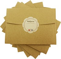 kartpostal - "Bekliyoruz" Etiketli Kraft