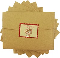 kartpostal - "Bekliyoruz" Pullu Kraft