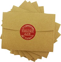 kartpostal - "Gerçek Aşk" Etiketli Kraft