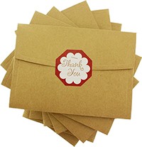 kartpostal - "Thank You" Etiketli Kraft